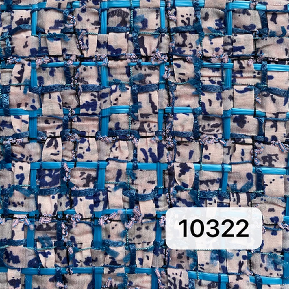 10322蓝粉雪纺